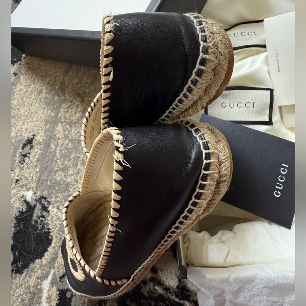 AUTH Gucci GG Microguccisima Espadrilles - Size 8.5 - Picture 7 of 10